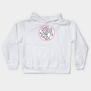 pink flower pop art Kids Hoodie